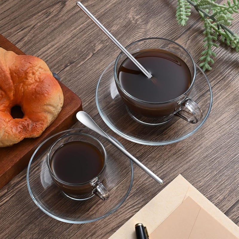 luvtree 6-Pack 6.2" / 15.8cm Stainless Steel Long Handle Stirring & Mixing Spoon – Reusable Bar Tool for Coffee, Tea, Iced Drinks & Cocktails - Image 4